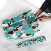 St Bernard Blue Pattern Print Automatic Foldable Umbrella-grizzshop