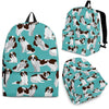 St Bernard Blue Pattern Print Backpack-grizzshop