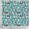 St Bernard Blue Pattern Print Bathroom Shower Curtain-grizzshop