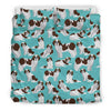 St Bernard Blue Pattern Print Duvet Cover Bedding Set-grizzshop