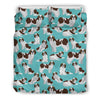 St Bernard Blue Pattern Print Duvet Cover Bedding Set-grizzshop