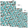 St Bernard Blue Pattern Print Floor Mat-grizzshop