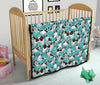 St Bernard Blue Pattern Print Quilt-grizzshop