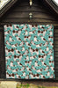 St Bernard Blue Pattern Print Quilt-grizzshop