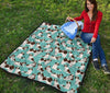 St Bernard Blue Pattern Print Quilt-grizzshop