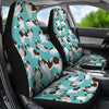 St Bernard Blue Pattern Print Universal Fit Car Seat Covers-grizzshop