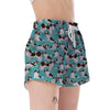 St Bernard Blue Pattern Print Women's Shorts-grizzshop