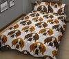 St Bernard Pattern Print Bed Set Quilt-grizzshop