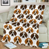 St Bernard Pattern Print Blanket-grizzshop