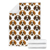 St Bernard Pattern Print Blanket-grizzshop