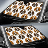 St Bernard Pattern Print Car Sun Shade-grizzshop