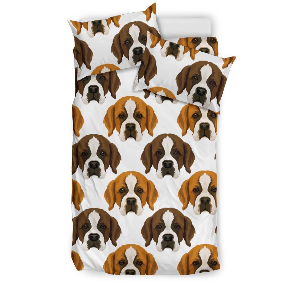 St Bernard Pattern Print Duvet Cover Bedding Set-grizzshop