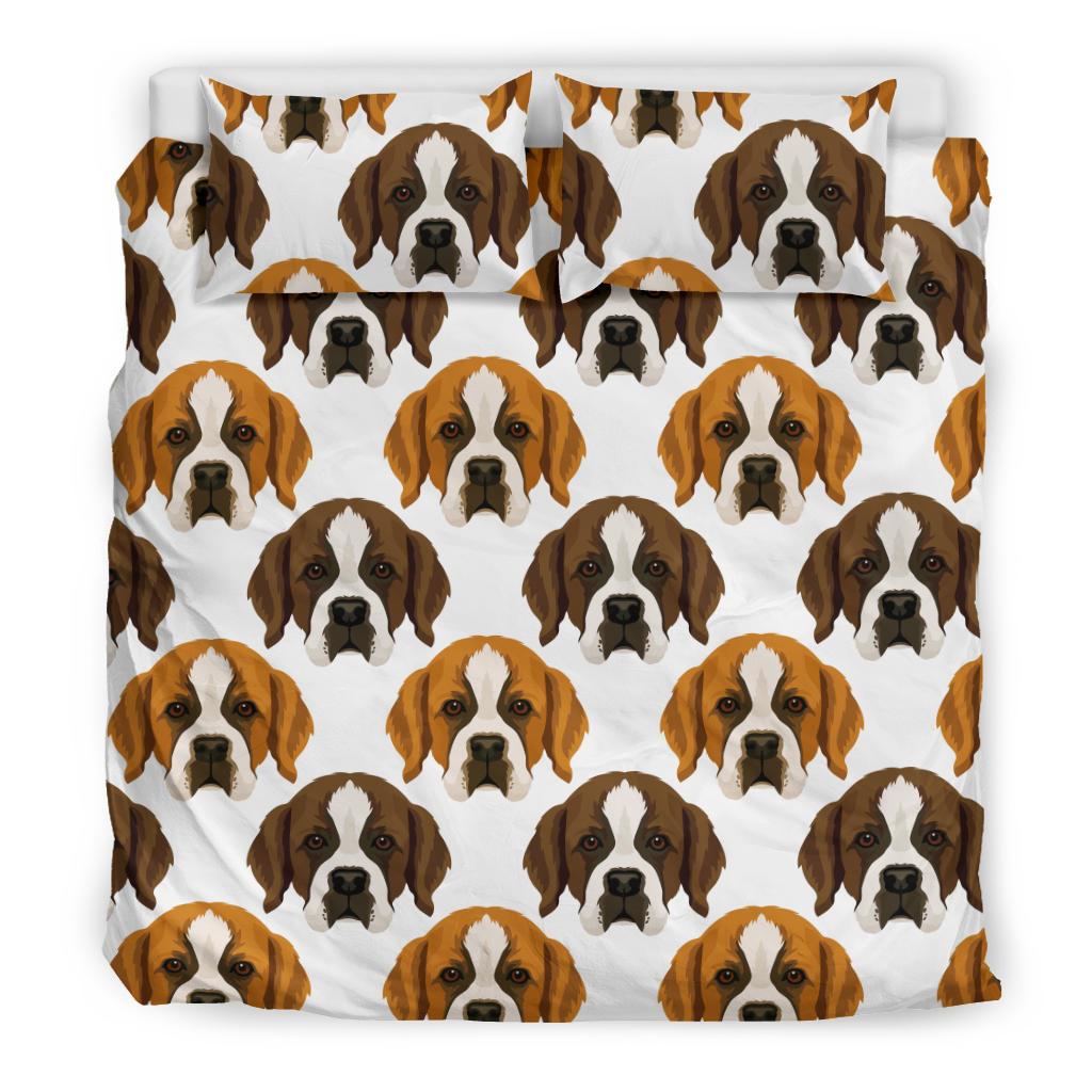 St Bernard Pattern Print Duvet Cover Bedding Set-grizzshop