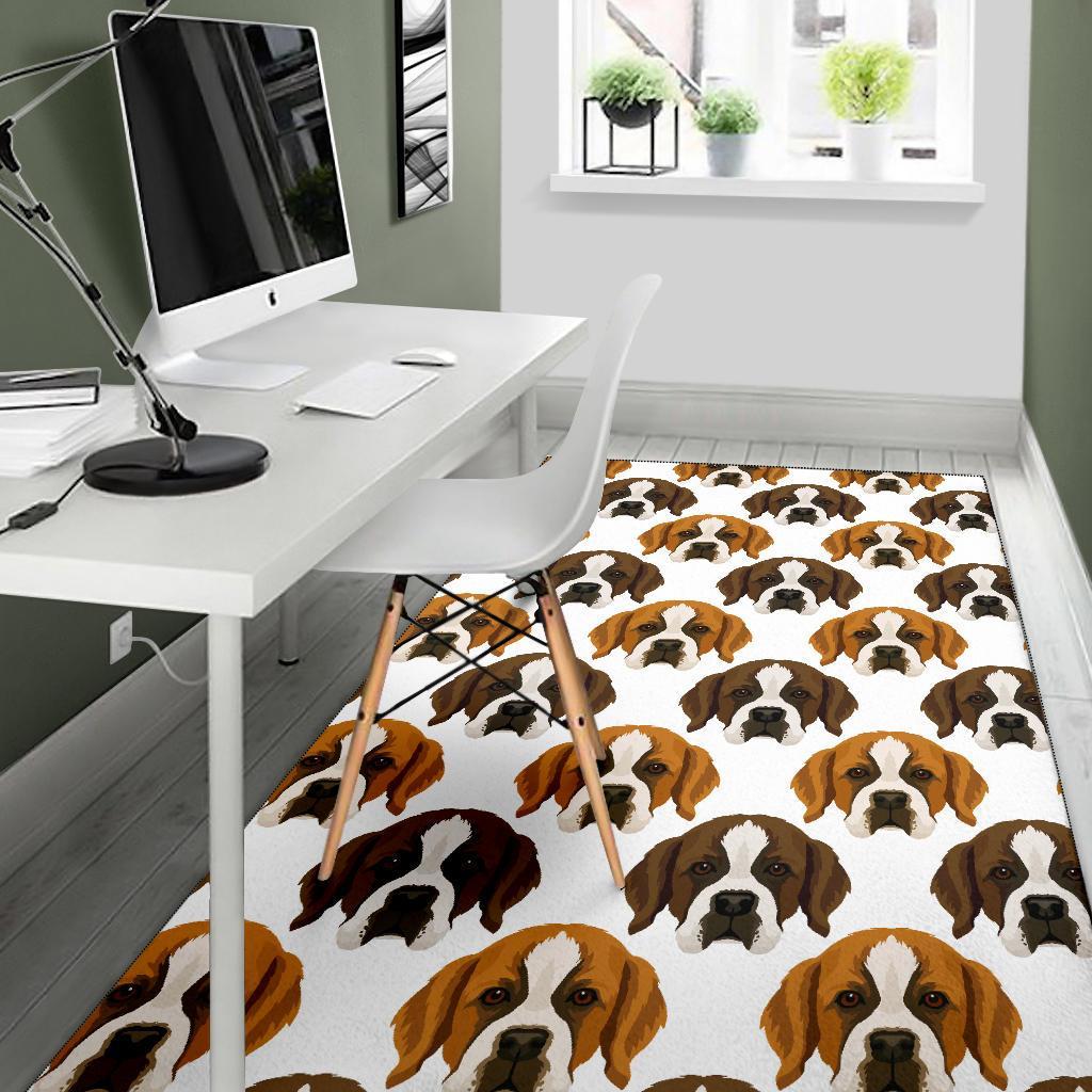 St Bernard Pattern Print Floor Mat-grizzshop