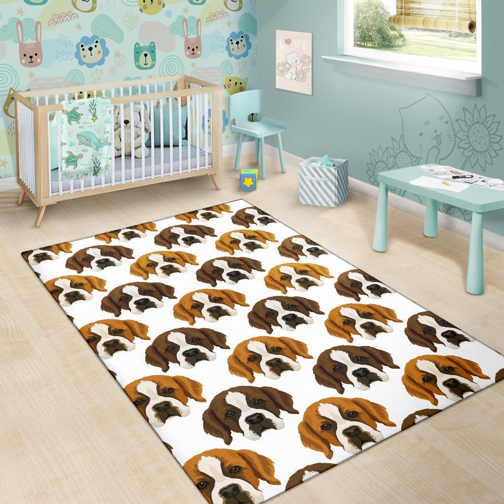 St Bernard Pattern Print Floor Mat-grizzshop