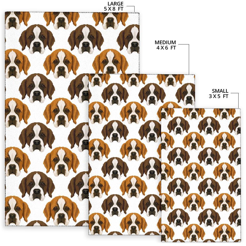 St Bernard Pattern Print Floor Mat-grizzshop