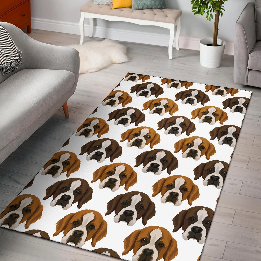 St Bernard Pattern Print Floor Mat-grizzshop