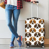 St Bernard Pattern Print Luggage Cover Protector-grizzshop