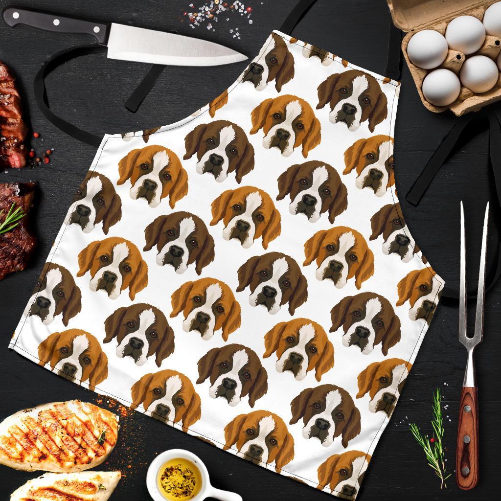 St Bernard Pattern Print Men's Apron-grizzshop