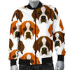 St Bernard Pattern Print Men's Bomber Jacket-grizzshop