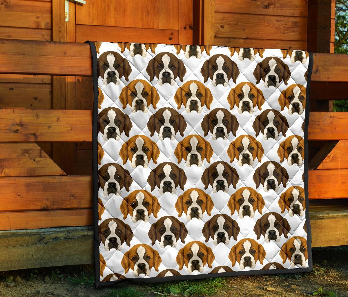 St Bernard Pattern Print Quilt-grizzshop