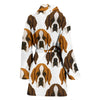 St Bernard Pattern Print Women Long Robe-grizzshop