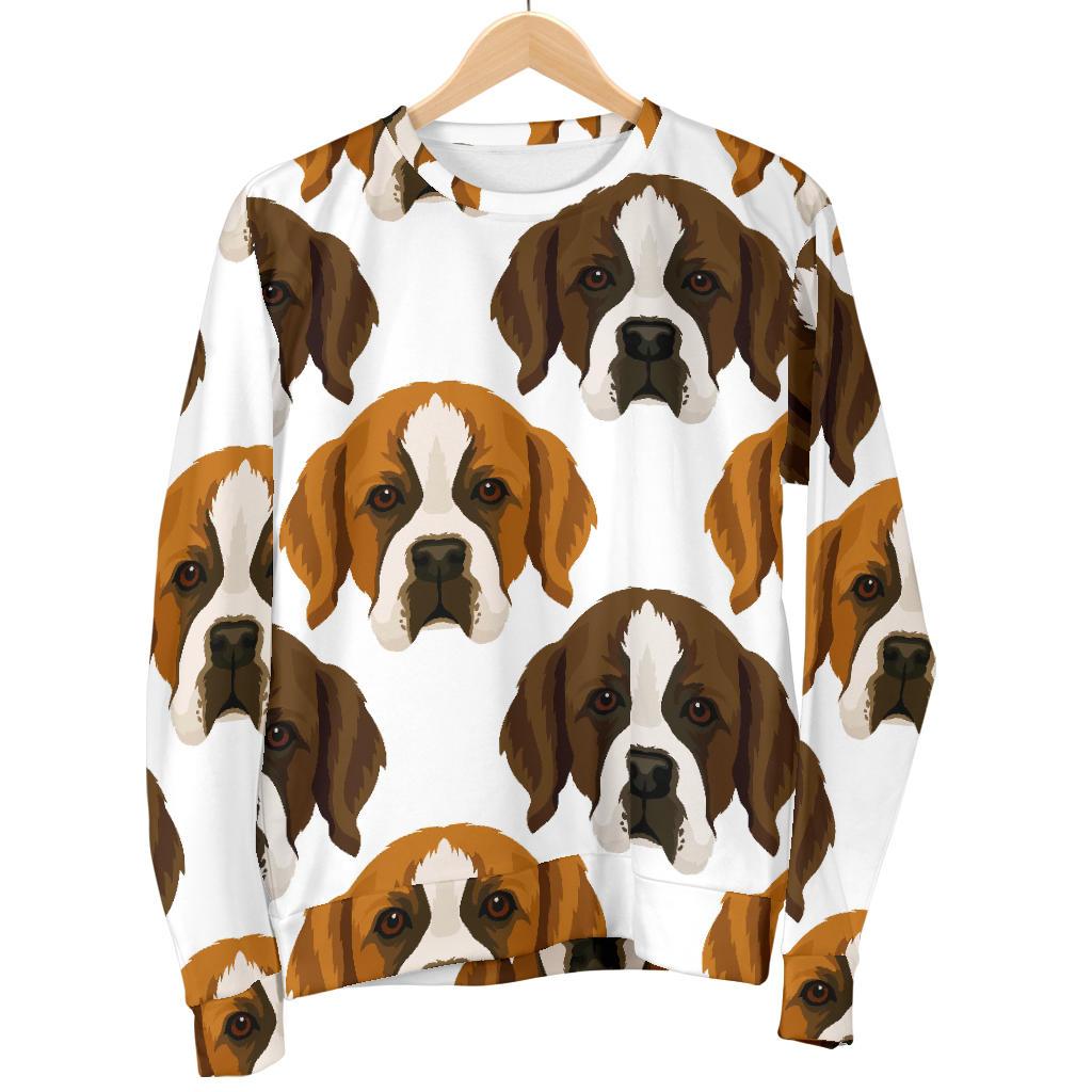 St Bernard Pattern Print Women's Sweatshirt-grizzshop