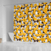 St Bernard Yellow Pattern Print Bathroom Shower Curtain-grizzshop