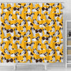 St Bernard Yellow Pattern Print Bathroom Shower Curtain-grizzshop