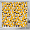 St Bernard Yellow Pattern Print Bathroom Shower Curtain-grizzshop