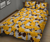 St Bernard Yellow Pattern Print Bed Set Quilt-grizzshop