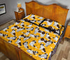 St Bernard Yellow Pattern Print Bed Set Quilt-grizzshop