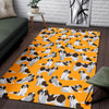 St Bernard Yellow Pattern Print Floor Mat-grizzshop