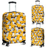 St Bernard Yellow Pattern Print Luggage Cover Protector-grizzshop