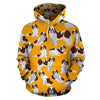 St Bernard Yellow Pattern Print Men Women Pullover Hoodie-grizzshop