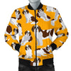 St Bernard Yellow Pattern Print Men's Bomber Jacket-grizzshop