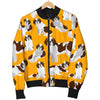 St Bernard Yellow Pattern Print Men's Bomber Jacket-grizzshop