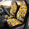 St Bernard Yellow Pattern Print Universal Fit Car Seat Covers-grizzshop