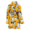 St Bernard Yellow Pattern Print Women Long Robe-grizzshop