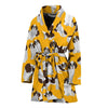 St Bernard Yellow Pattern Print Women Long Robe-grizzshop