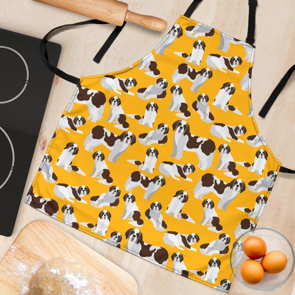 St Bernard Yellow Pattern Print Women's Apron-grizzshop