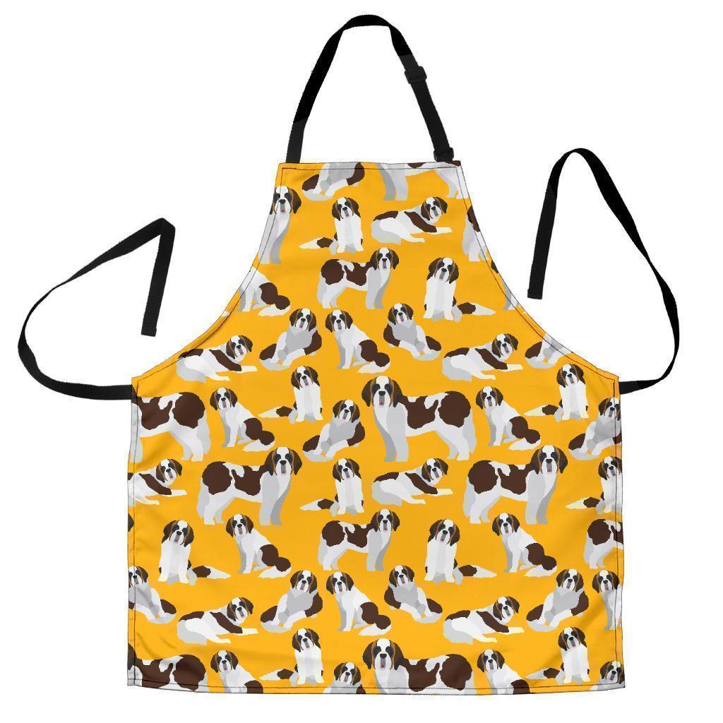 St Bernard Yellow Pattern Print Women's Apron-grizzshop