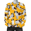 St Bernard Yellow Pattern Print Women's Sweatshirt-grizzshop