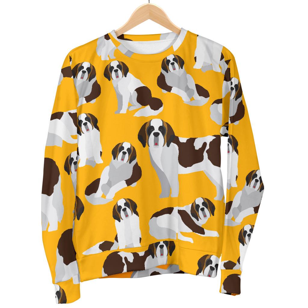 St Bernard Yellow Pattern Print Women's Sweatshirt-grizzshop