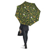 St Patrick's Day Leprechaun Beer Pattern Print Automatic Foldable Umbrella-grizzshop