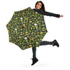 St Patrick's Day Leprechaun Beer Pattern Print Automatic Foldable Umbrella-grizzshop