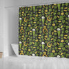 St Patrick's Day Leprechaun Beer Pattern Print Bathroom Shower Curtain-grizzshop