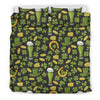 Load image into Gallery viewer, St Patrick&#39;s Day Leprechaun Beer Pattern Print Duvet Cover Bedding Set-grizzshop