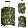 St Patrick's Day Leprechaun Beer Pattern Print Luggage Cover Protector-grizzshop