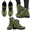 St Patrick's Day Leprechaun Beer Pattern Print Men Women Leather Boots-grizzshop